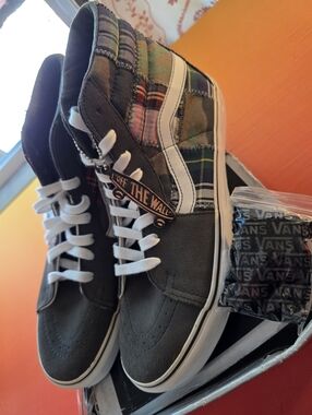 Brand New-Vans Sk8 Hi Lx. Rare-Camo patchwork. Size 10 Mens/11.5 Womens